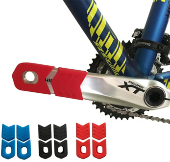 4pcs Enlee Bicycle Crank Case Universal Mountain Bike Sprocket Wheel Crank Set Bicycle Crank Arm Protection Silicone Sleeve
