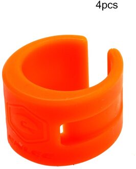 4Pcs Fietsen Stuur Tape Bevestiging Mouw Siliconen Rubber Anti-Skip Racefiets Stekkers Waterdichte Beschermende Ring oranje