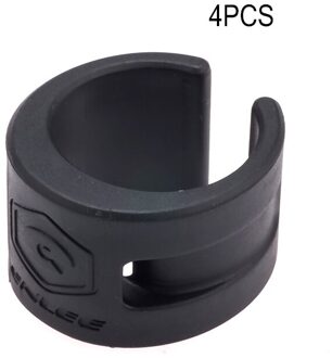 4Pcs Fietsen Stuur Tape Bevestiging Mouw Siliconen Rubber Anti-Skip Racefiets Stekkers Waterdichte Beschermende Ring zwart