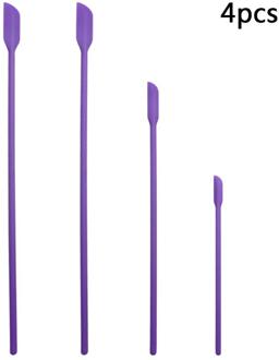 4Pcs Flexibele Siliconen Schraper Herbruikbare Schoonheid Keuken Veilig Laatste Druppel Spatel Make-Up Kwasten Gezicht Masker Borstel Beauty Tools