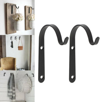 4pcs Flower Pot Plant Pot Basket Hook Bending Durable Iron Flowerpot Plant Hanger Hook Hanging Bracket Garden Decoration