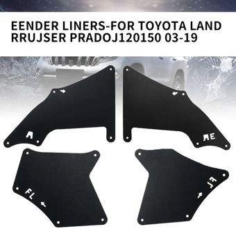 4Pcs Front Rear Car Mud Flaps for Toyota Land Cruiser Prado J120 J150 2003-2019 Splash Guards Mud Flap Mudguards Fender