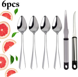 4Pcs Fruit Lepel Multi-purpose Fruit Opscheplepel Grapefruit Cutter Met Dunschiller Keuken Gereedschap & Gadgets effen Kleur