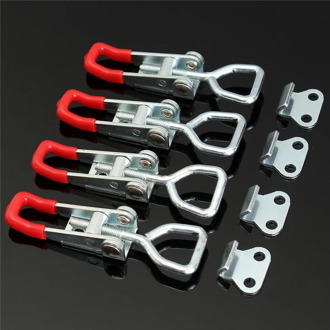 4PCS Galvanized Iron Spring Loaded Toggle Case Box Chest Trunk Latch Catches Hasp Durable Galvanized Iron