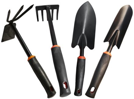 4Pcs Gazon Tuin Handgereedschap Kit Graven Wieden Planten Spade Schop Hark Schoffel Bloem Plant Fruit Groente Tuinieren Tool set