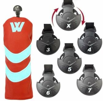 4Pcs Golf Hout Club Head Covers Driver Fairway Woods Hybrid Headcovers Ut Club Headcovers Voor Tm Sc Ob rood Fairway hoes