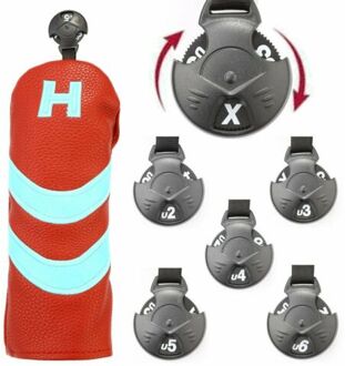 4Pcs Golf Hout Club Head Covers Driver Fairway Woods Hybrid Headcovers Ut Club Headcovers Voor Tm Sc Ob rood Hybrid hoes