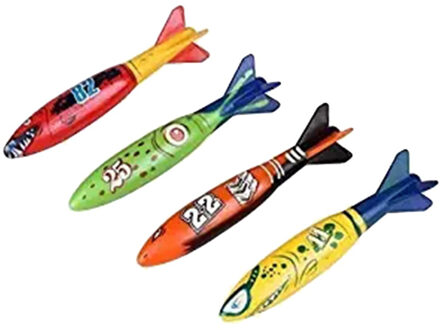 4Pcs Gooien Speelgoed Torpedo Raket Zomer Zwembad Duiken Game Kinderen Kids Onderwater Duik Sticks Grappige Baden Speelgoed #30