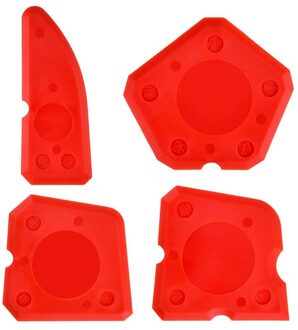 4pcs Grout Remover Caulking Tool Kit Joint Kit Siliconen Schraper Vloer Kalefateren Schoonmaken Tegel Cleaner Tool voor Badkamer Keuken Blauw