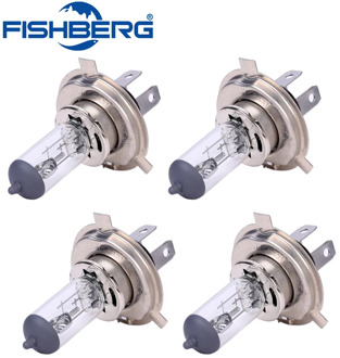 4pcs H4 12V 55W Halogen Car Light Bulb Halogen 4300K White Fog Halogen Bulb Car Headlight Lamp 12V Car Bulb