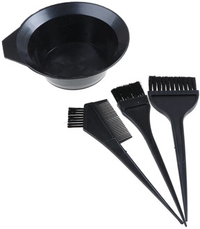 4Pcs Hair Color Dye Bowl Comb Brushes Tool Kit Set Tint Coloring Dye Bowl Comb