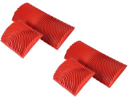 4Pcs Hout Korrelen Roller Rubber Patin Schilderij Effecten Diy Muur Decoratie Gereedschappen