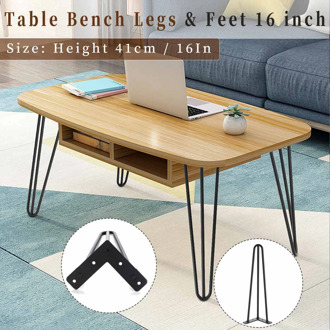 4pcs Iron Metal Table Desk Hairpin Leg Home Accessories for DIY Handcrafts Furniture Legs 16 inch Table Legs Sofa Home Furniture