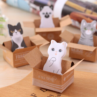 4Pcs Kawaii Kat Dier Memo Notebook Planner Carton Leuke Kitty Stickers School Stationery Office supplies