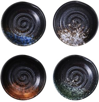 4Pcs Keramische Kleine Gerechten Saus Gerechten Praktische Saus Gerechten Voor Thuis (Assorti Kleur)