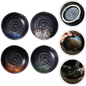 4Pcs Keramische Kleine Gerechten Saus Gerechten Praktische Saus Gerechten Voor Thuis (Assorti Kleur)