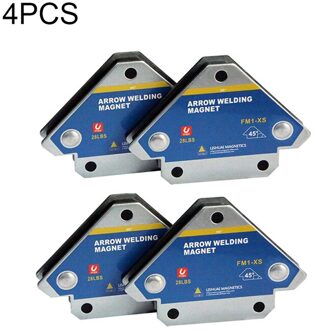 4Pcs Lassen Magnetische Houder Hoek Solderen Pijl Sterke Magneet Weld Fixer Klepstandsteller Ferriet Holding Extra Locator Gereedschap FM1-XS (4stk)