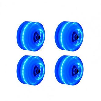4Pcs Lichtgevende Flash Rolschaatsen Skateboard Wielen Met Lager Magnetische Kern Lichtgevende Flash Roller Blauw