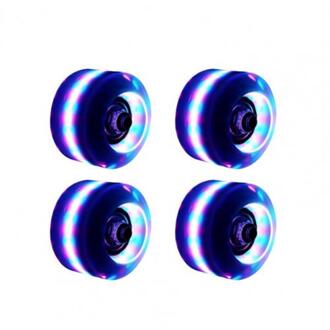 4Pcs Lichtgevende Flash Rolschaatsen Skateboard Wielen Met Lager Magnetische Kern Lichtgevende Flash Roller groen roze blauw