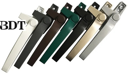 4Pcs/Lot Aluminum Window Casement Locking Handle Latch Brush Steel White Coffee Black Green Grey