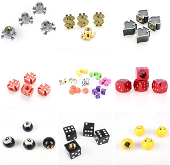 4Pcs/lot Bicycle Tire Valve Caps Dice Ball Star Crown Stem Caps for Car Truck Bike ATV Wheel Rims Bike Accessories