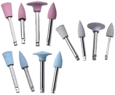 4pcs/lot Dental Silicone Grinding Heads Teeth Polisher for Low-speed Machine Polishing Dental Tools Dentistry Lab