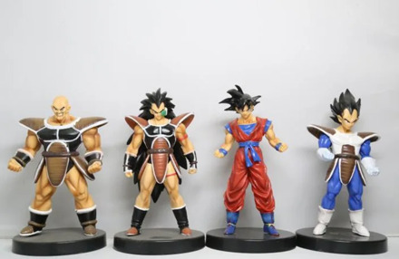 4pcs/lot Dragon Ball Z Son Goku Gohan Vegeta Trunks Hercule Yamcha Chiaotzu Tien Shinhan Raditz Nappa Figure Toy Model Dolls