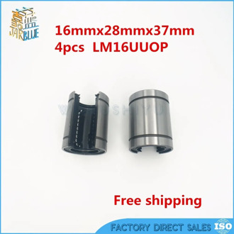 4pcs/lot Free shipping LM16UUOP 16mm Linear bearings Open Type CNC Linear Bushing LM16OP