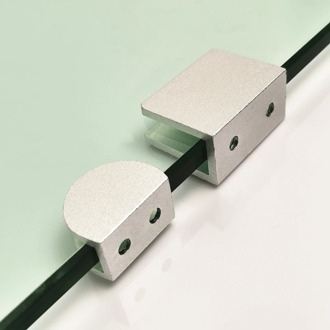 4pcs/lot Glass Holder Space Aluminum Glass Clamps Shelves Holder Corner Bracket Clamp Aluminum Square Half Round For 5-12mm Glas