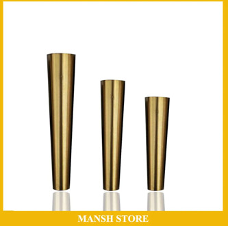 4pcs/lot Gold Stainless Steel Cups Cabinet Legs Covers Chairs Leg Protector Table Feet Tube Furniture Accessory Free Shipping