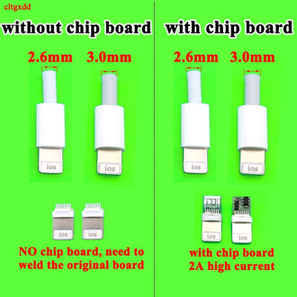 4PCS/LOT Lightning Dock USB Plug with chip board or not Male connector welding Data OTG line interface DIY data cable For iphone