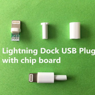 4PCS/LOT YT2157 Lightning Dock USB Plug with chip board or not Male connector welding Data OTG line interface DIY data cable
