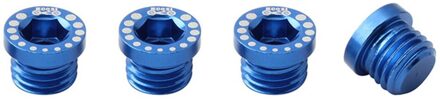 4Pcs M10 * 1.25 Fiets Onderdelen Aluminium Mtb Fixed Gear Voor V Brake Gat Schroef Bolt Remmen Post mount Schroeven Rem Base Plug blauw