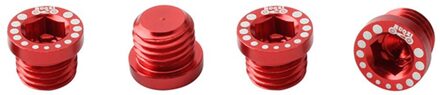 4Pcs M10 * 1.25 Fiets Onderdelen Aluminium Mtb Fixed Gear Voor V Brake Gat Schroef Bolt Remmen Post mount Schroeven Rem Base Plug rood