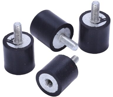 4Pcs M4 Buiten Binnenkant Anti Vibratie Rubber Buffer Isolator Attachment 15Mm X 15Mm