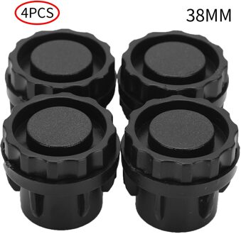 4Pcs Meubels Verhoog Pads Plastic Anti Slip Voeten Matten Tafel Stoel Been Blanking Plug Ronde Buis End Bung Caps floor Protectors zwart 3