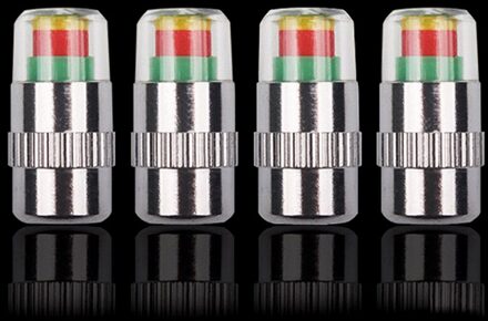 4Pcs Monitor Gage Alert Sensor Indicator Tyre Stem Air Caps Airtight Auto Auto Ventieldopjes Druk Indicator Valve Wiel banden Va