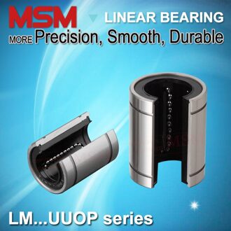 4Pcs Msm Open Type Lineaire Lagers LM12UUOP LM16UUOP LM20UUOP LM25UUOP LM30UUOP Rail As Sliding Motion Kogelomloopbussen (Mm)