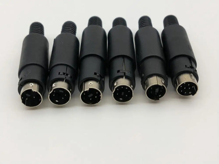 4pcs new Mini DIN Male 3 PIN 4 PIN 5 PIN 6 PIN 7 PIN 8 PIN Audio AV Connector adapter