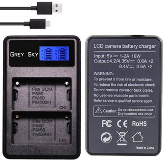 4Pcs NP-F550 Np F550 NP-F570 Camera Batterij + Lcd Usb Oplader Voor Sony NP-F330 NP-F530 NP-F570 NP-F730 NP-F750 CCD-TRV81 CCD-RV100 Package 7