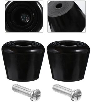 4Pcs Oefening Remmen Blok Rolschaatsen Remblokken Praktische Brake Heads zwart
