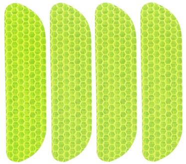 4Pcs Open Auto Deur Stickers Auto Waarschuwing Mark Reflecterende Strips Staart Achter Reflecterende Tape Rijveiligheid Auto Styling Accessoires groen