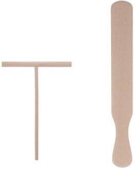 4Pcs Pannenkoek Koken Gebruiksvoorwerpen Houten Crêpe Spreader En Spatel Tortilla Hark Beslag Verspreiden Gereedschap (1Pc Beukenhout Spatel + 3Pc zoals getoond 1