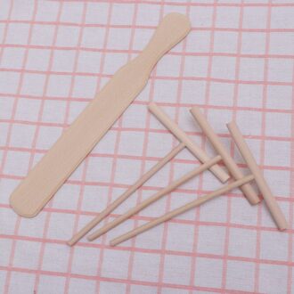 4Pcs Pannenkoek Koken Gebruiksvoorwerpen Houten Crêpe Spreader En Spatel Tortilla Hark Beslag Verspreiden Gereedschap (1Pc Beukenhout Spatel + 3Pc zoals getoond