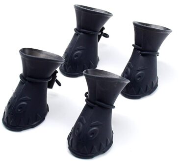 4Pcs Pet Hond Regen Schoenen Anti Slip Waterdichte Pet Hond Kat Regen Schoenen Rubber Laarzen Voor Vier Seizoenen 01