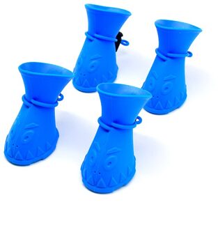 4Pcs Pet Hond Regen Schoenen Anti Slip Waterdichte Pet Hond Kat Regen Schoenen Rubber Laarzen Voor Vier Seizoenen 04