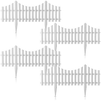 4Pcs Piket Hek Tuin Plastic Hek Partitie Indoor Outdoor Gazon Patio Diy Mini Kleine Hek Voor Tuin Gazon Tuin yard Art