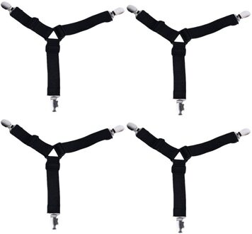 4Pcs Praktische Sprei Gesp Verstelbare Beddengoed Zak Fixator Sofa Cover Bevestigingsklem Zwart Dekbedovertrek Houder Eend Snavel Clip