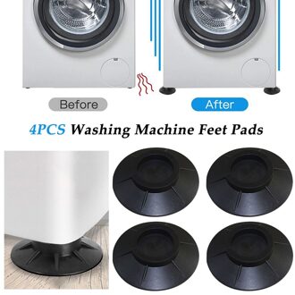 4Pcs Protector Voor Droger Ruisverminderende Universal Non Slip Shockproof Verhogen Hoogte Anti Trillingen Wasmachine Pad Vloermat