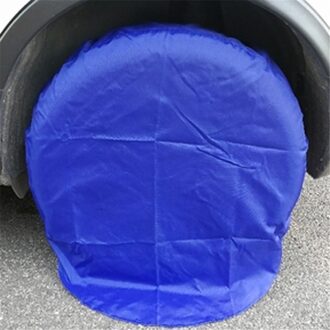 4Pcs Reservewiel Cover Case Polyester Winter En Zomer Autobanden Opbergtas Automobiel Band Accessoires Voertuig Wiel Protector blauw
